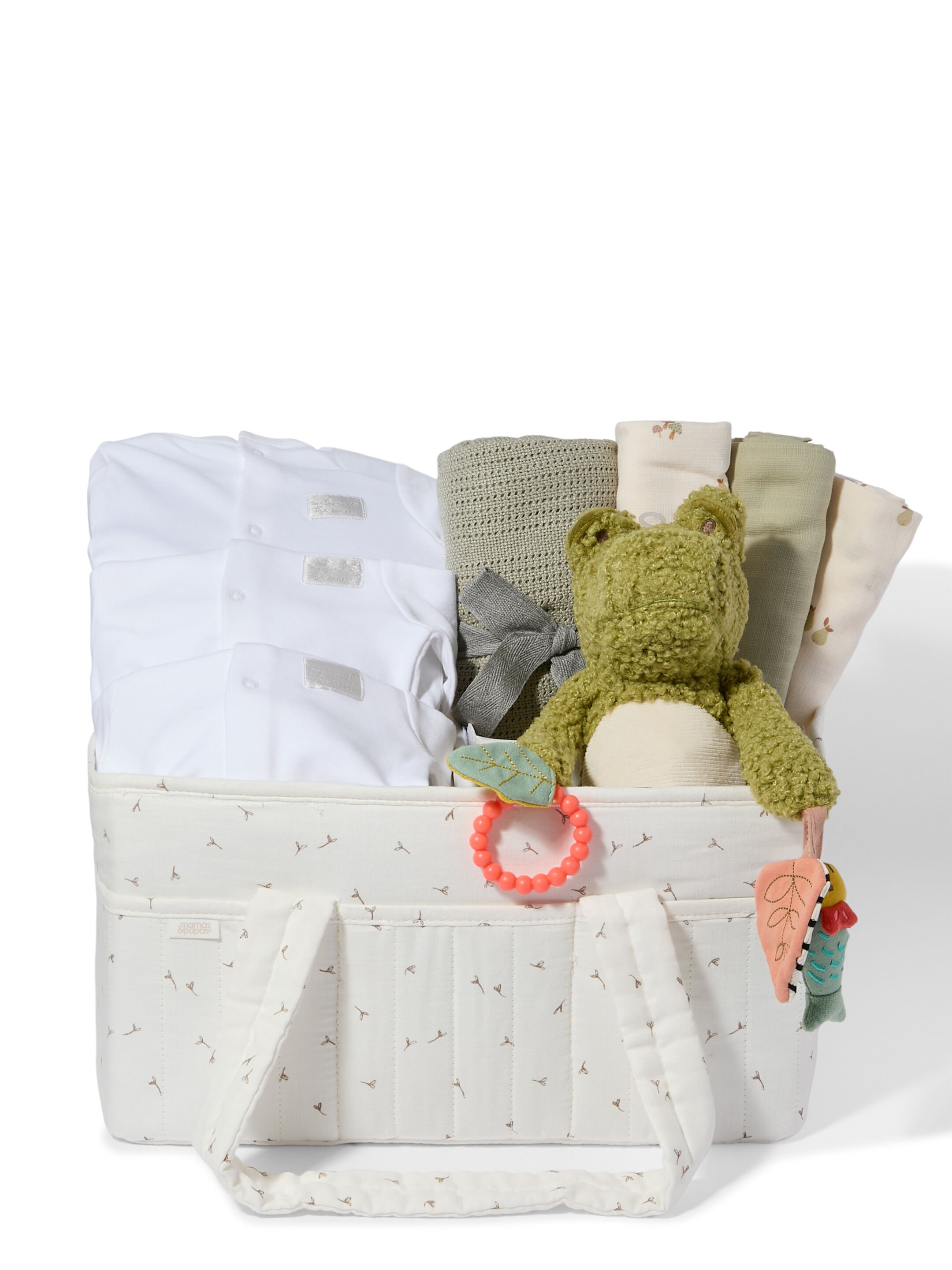 Nappy Caddy 5 Piece Bundle with 3 piece Organic Sleepsuit - Seedling image number 1